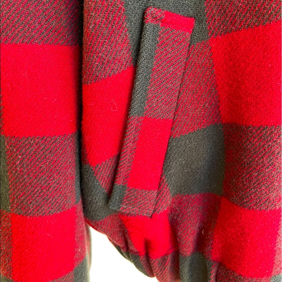 PENDLETON 100% Virgin Wool Beautiful Hunter Green Red Buffalo Plaid Jacket L USA - Picture 11 of 12